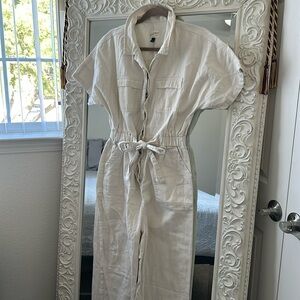 Universal threads cream jumpsuit